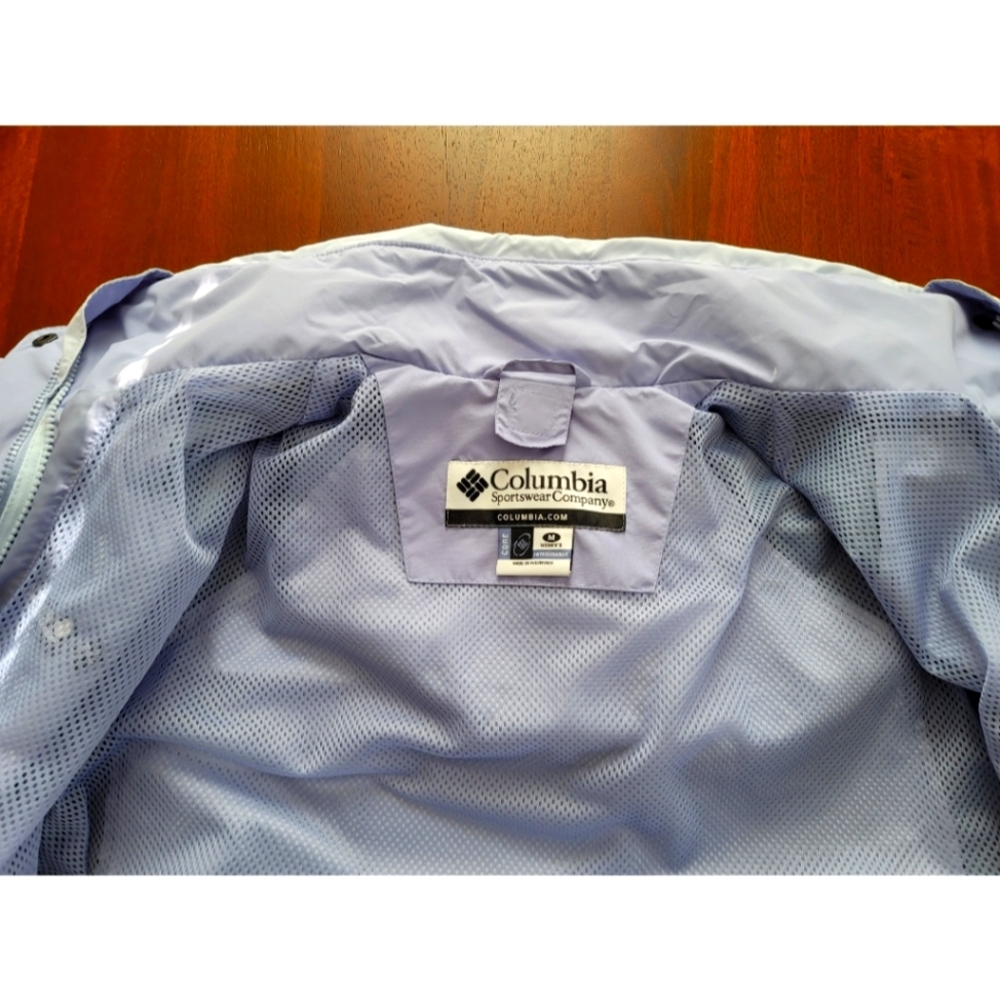 New Columbia Waterproof Light Blue and Navy Jacket, Size M/L - Picture 7 of 8
